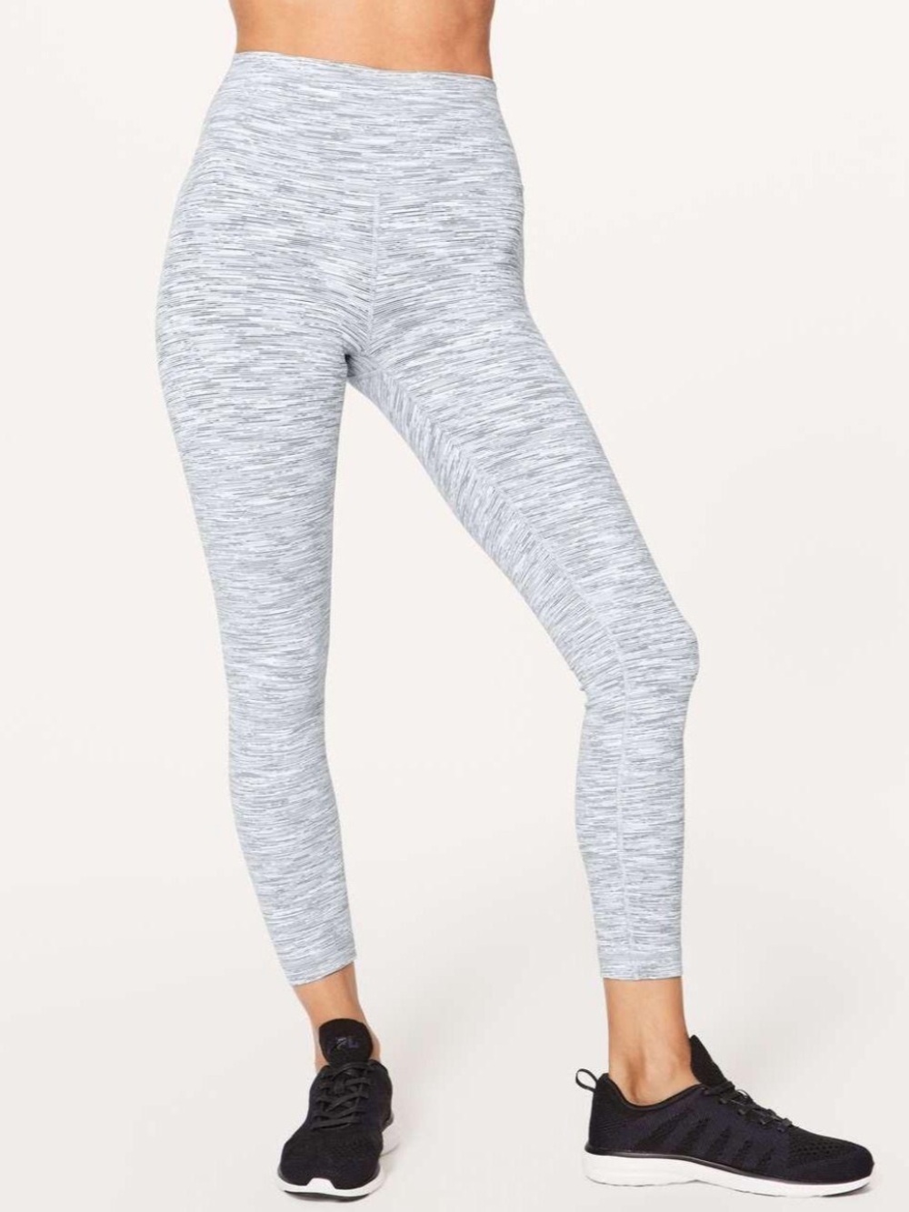 Lululemon Wunder Under Hi Rise 7/8 leggings - White/Grey 6